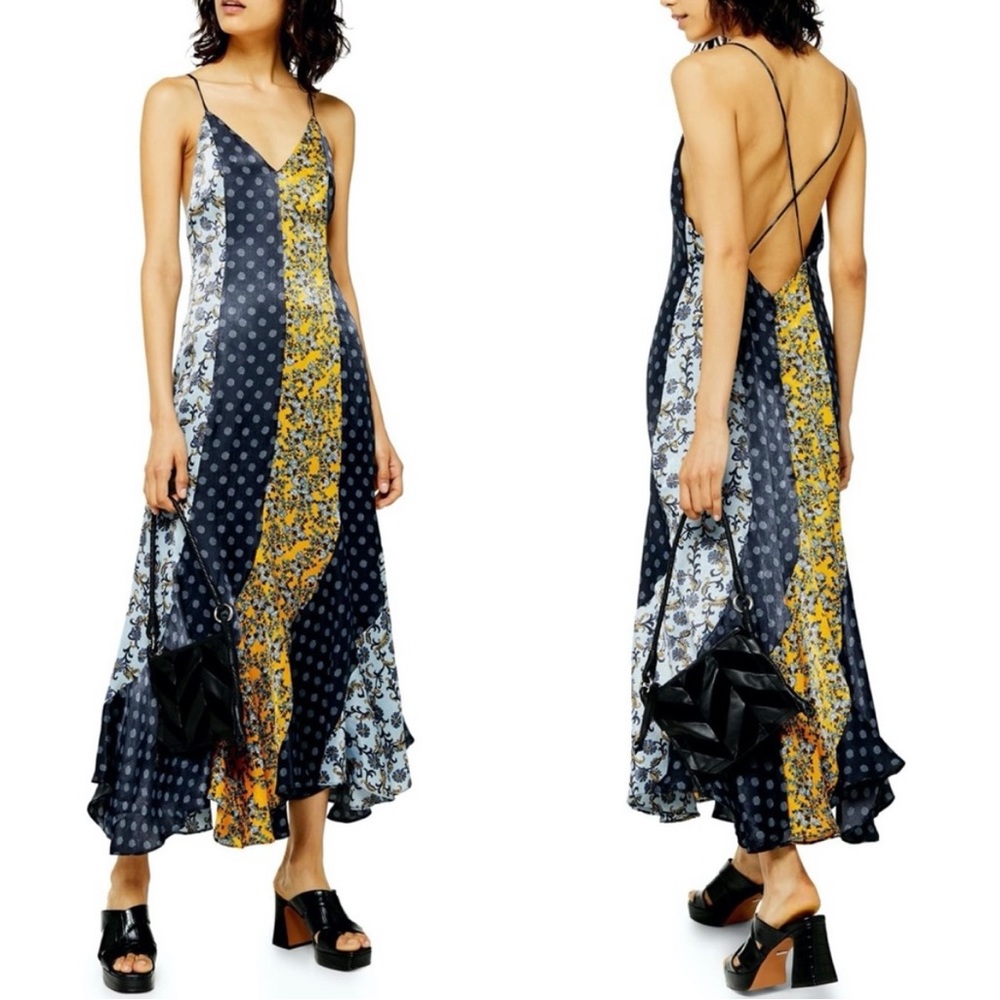 Topshop Godet Slip Dress Sz 10 Worn Once